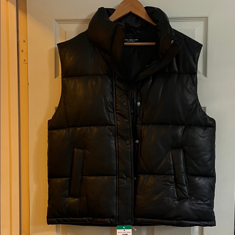Andrew Marc Black Puffer Vest
